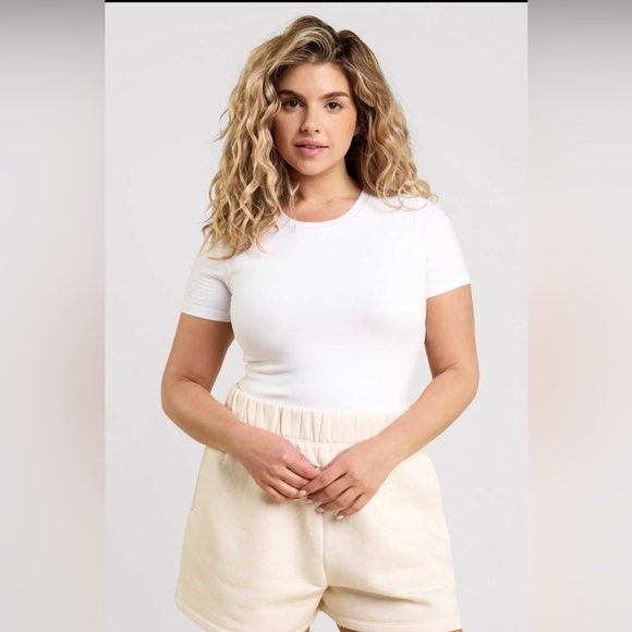 nuuds Tops - nuuds Short Sleeve Crewneck Bodysuit, White